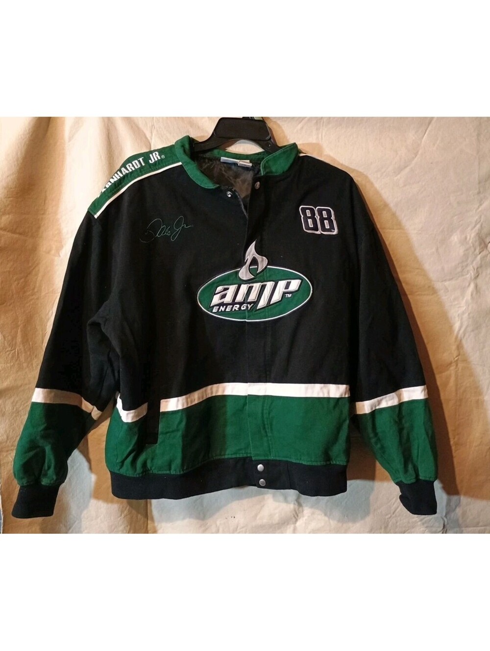 Vintage Winner's Circle Dale Earnhardt Jr. NASCAR Racing Jacket Green XL